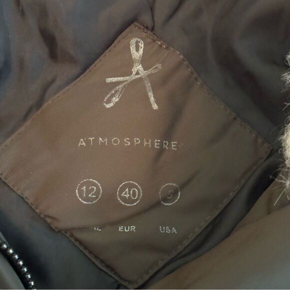 ATMOSPHERE Jacket SIZE 8 FAUX FUR HOOD PADDED LIGHT PARKA - Picture 5 of 11